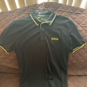 Hugo Boss Black Polo with lime green